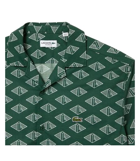 Chemise manches courtes homme vert Lacoste