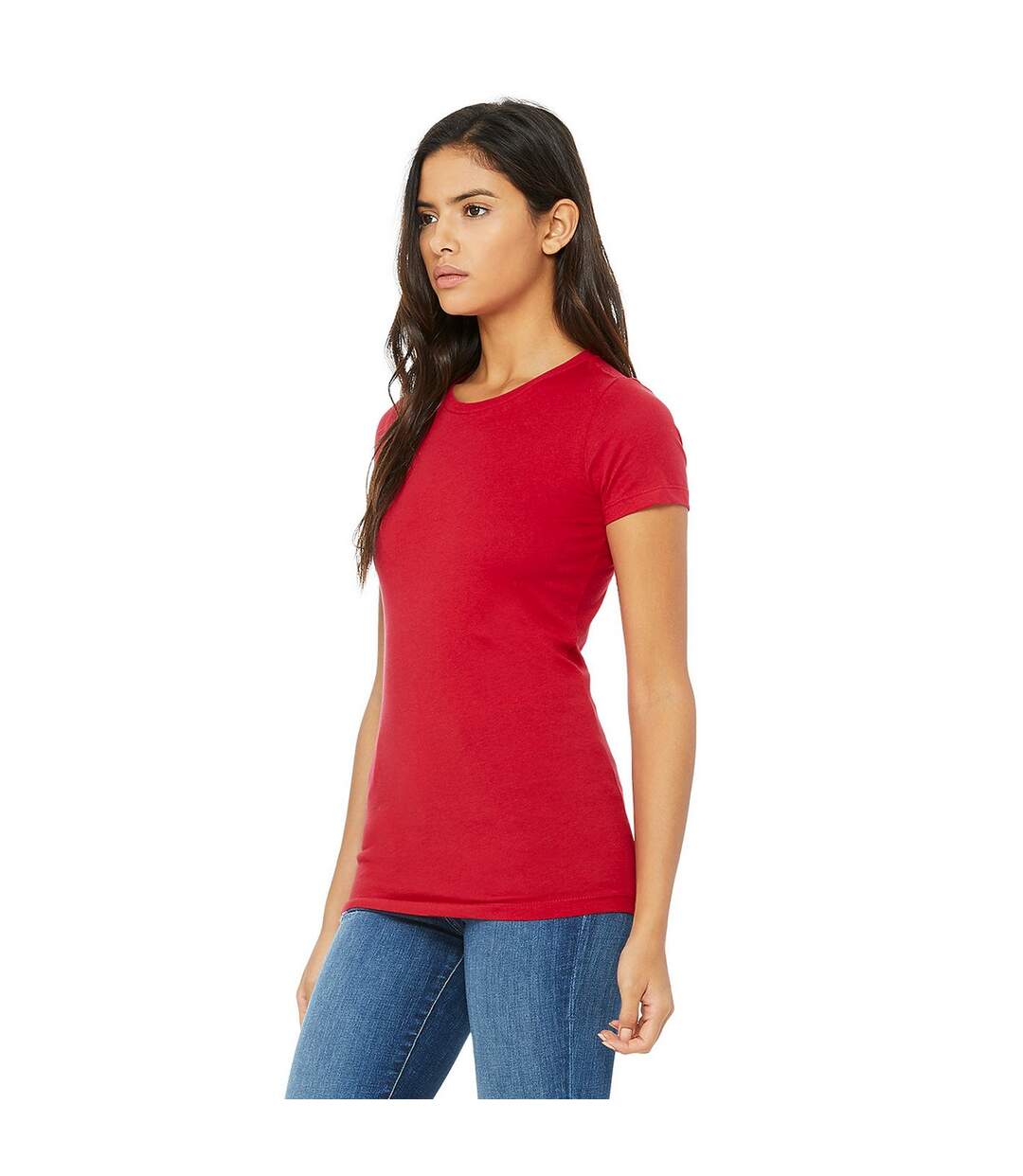 Womens/ladies the favourite t-shirt red Bella + Canvas