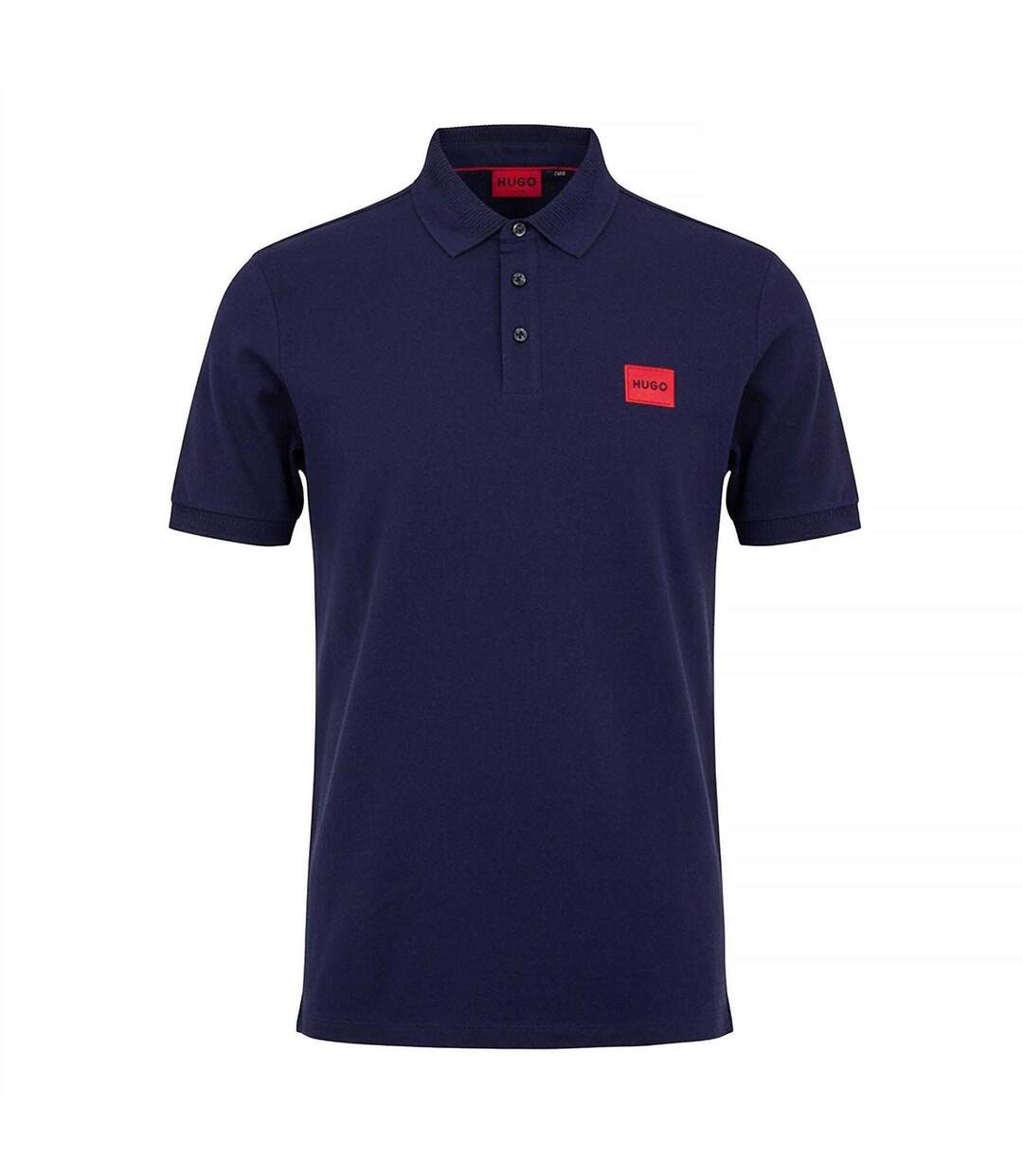 Mens Dereso Short-sleeved Polo Shirt Navy Hugo-1
