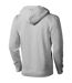 Elevate Mens Arora Hooded Full Zip Sweater (Grey Melange)