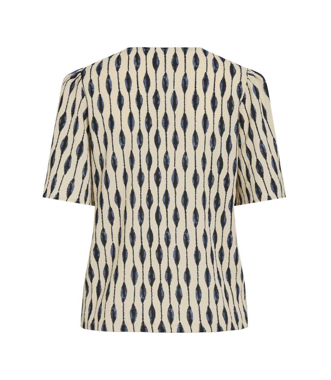 Top beige/bleu femme vila viadda-2