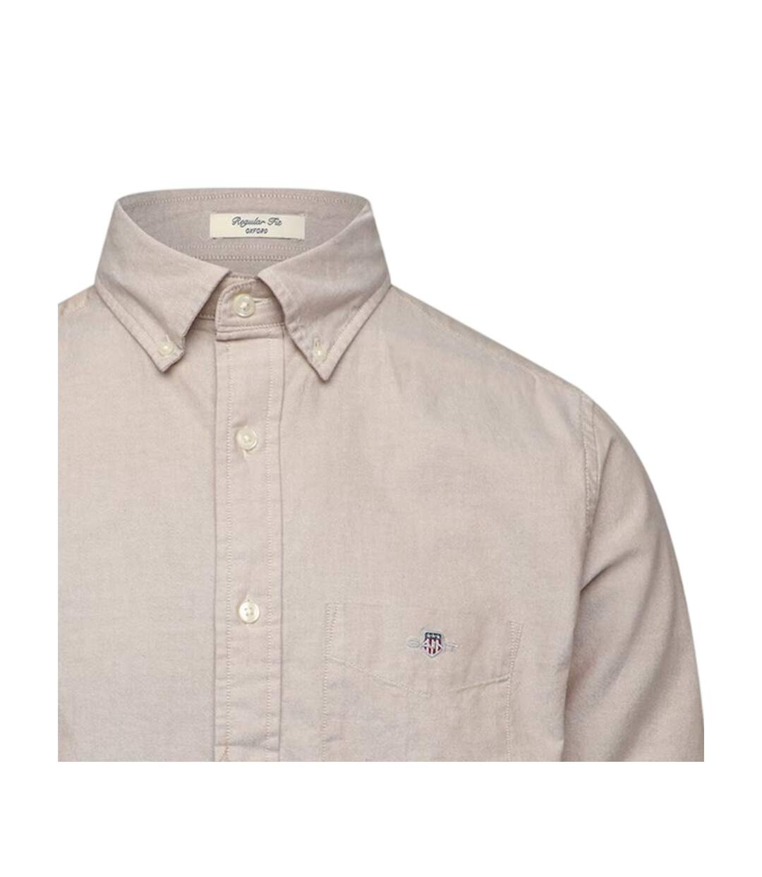 Mens Classic Oxford Regular Shirt Warm Khaki Gant-3