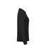 Polo Manches Longues Premium Femme Noir Clique-4