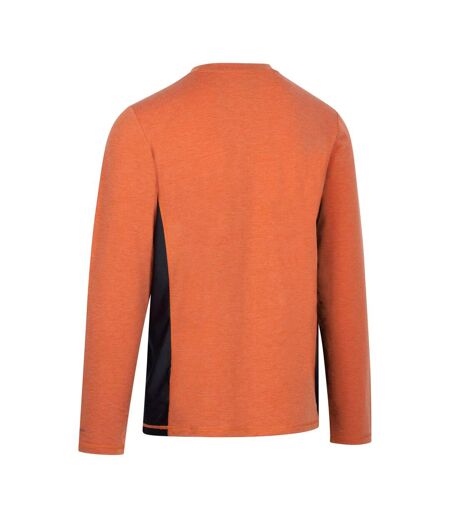 Mens Charlie Long-sleeved T-shirt Burnt Orange Marl Trespass