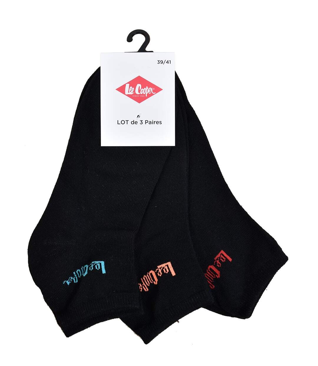 Chaussettes Courtes femme LEE COOPER Qualité et Confort-Assortiment modèles photos selon arrivages- OPALE Pack de 6 Paires Noires-2