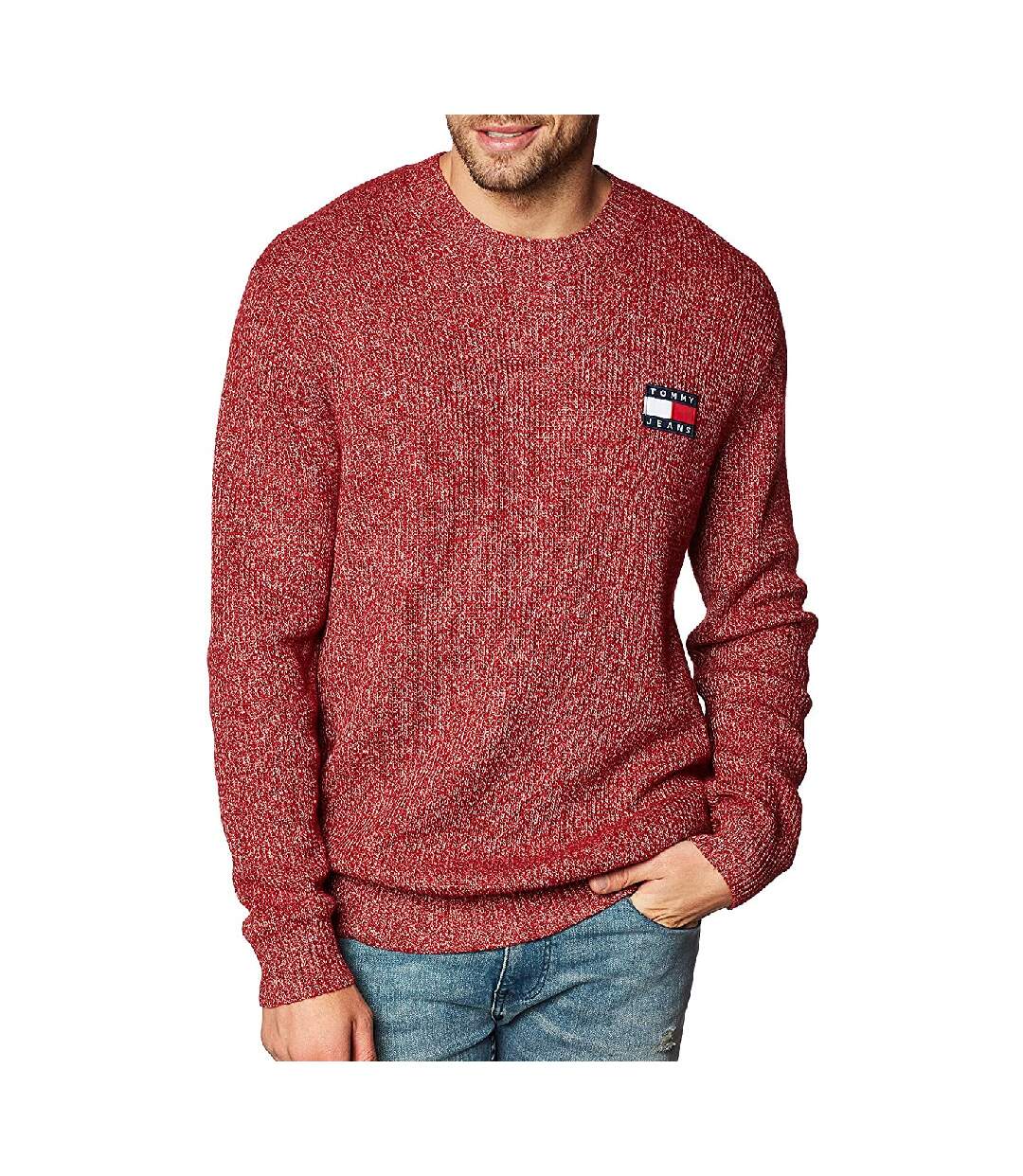Pull Rouge Homme Tommy Jeans Badge