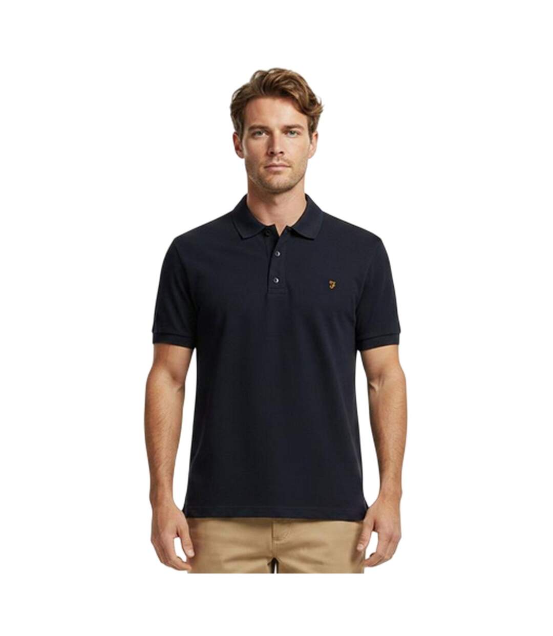 Polo Manches Courtes Emerson Homme Vrai Bleu Marine Farah-4