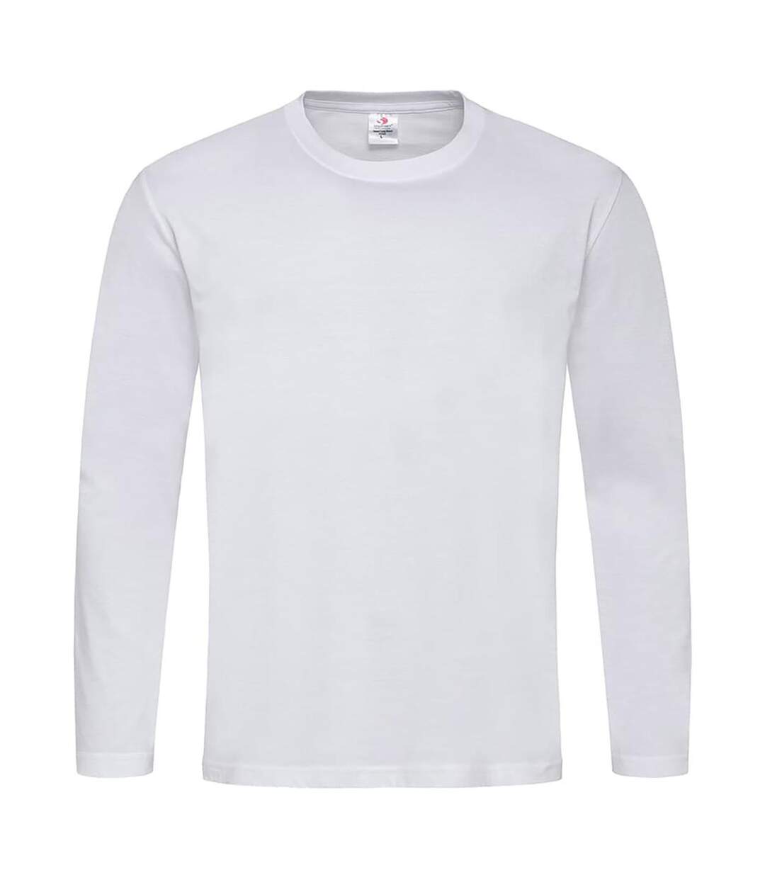 T-shirt À Manches Longues Classique Homme Blanc Stedman-2