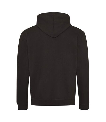 Awdis Mens Varsity Hooded Sweatshirt / Hoodie / Zoodie (Charcoal/ Jet Black) - UTRW182