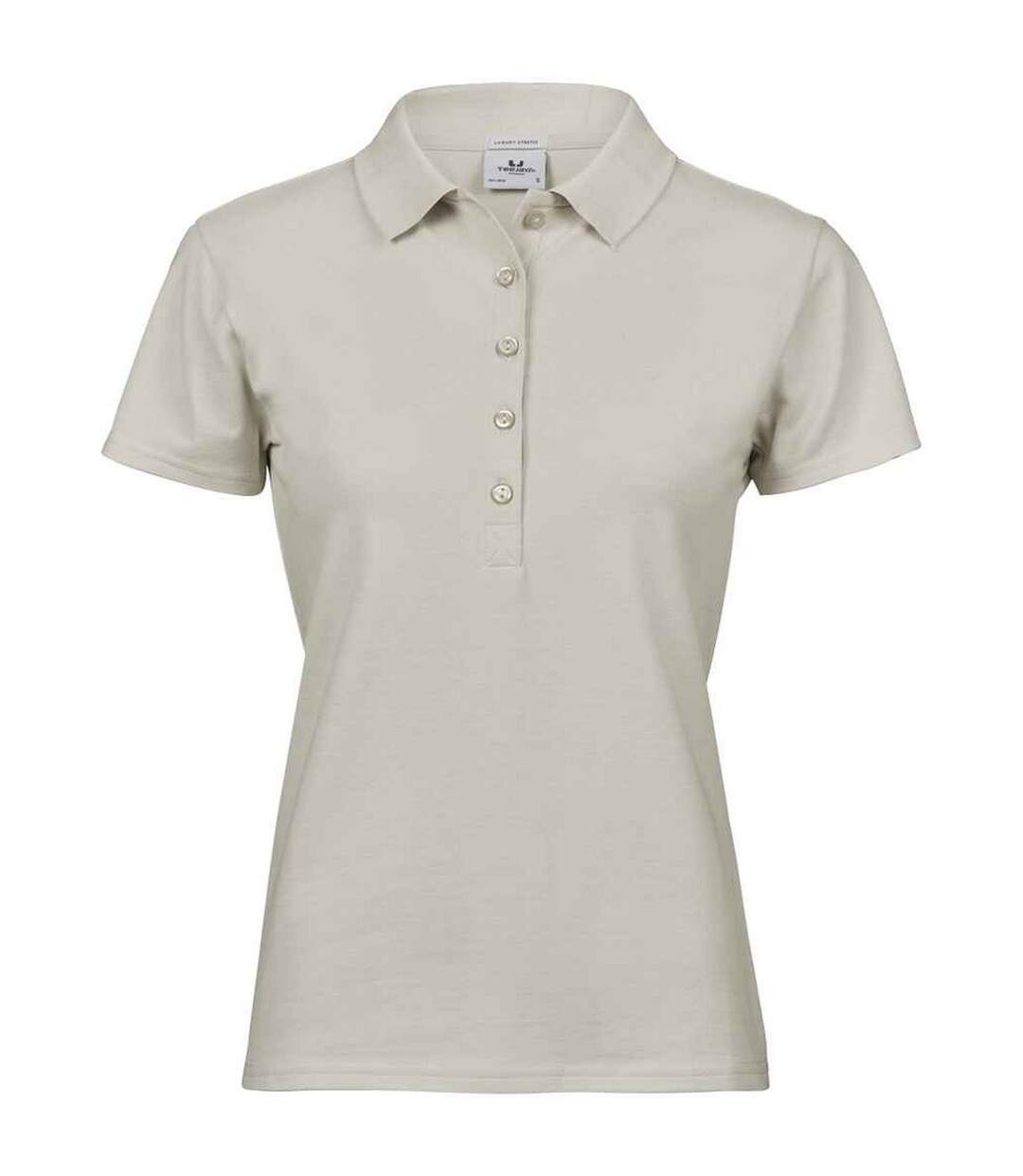 Womens/ladies Luxury Stretch Polo Shirt Cement Tee Jays-1