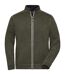 Veste zippée polaire workwear GRANDES TAILLES - homme - JN898C - vert olive