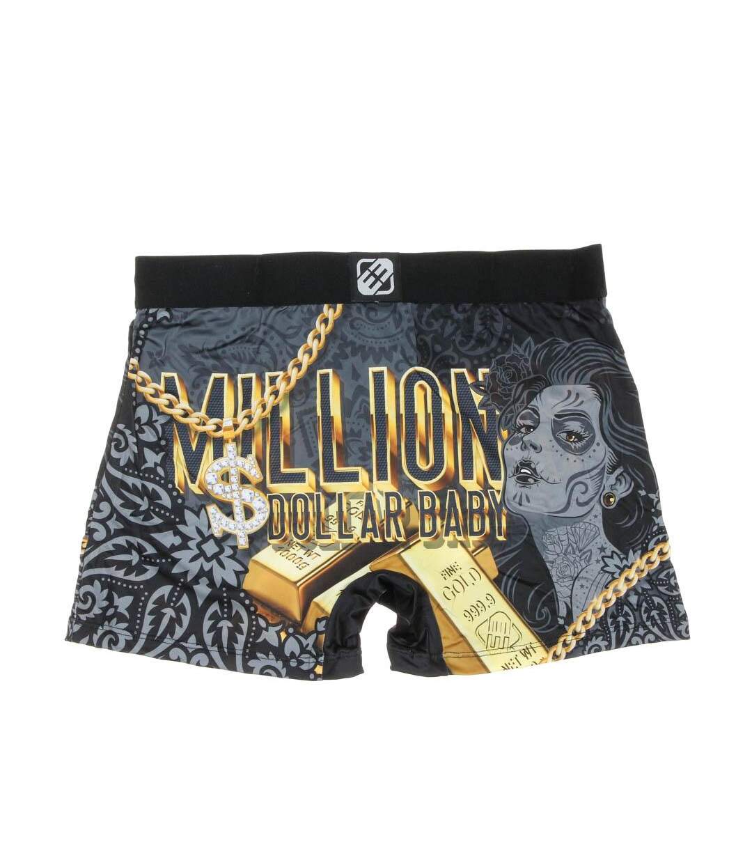 Boxer Gris/Doré Homme Freegun Gold - L-2