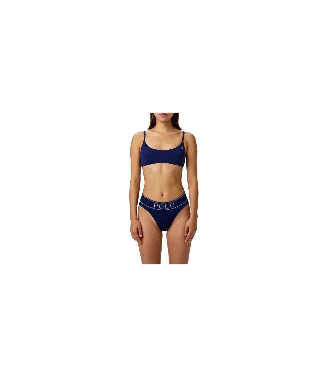 Ensemble Maillot De Bain 2 Pièces Motif/style Poney Femme Bleu Marine Foncé Ralph Lauren-1
