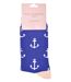 Miss Sparrow - Ladies Anchor Patterned Novelty Bamboo Socks