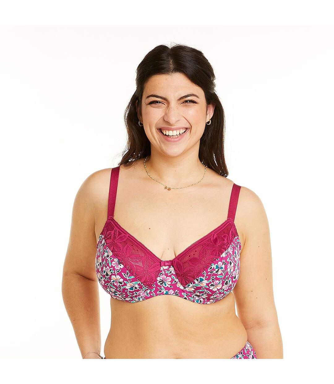 Soutien-gorge à armatures grand maintien rose Paix