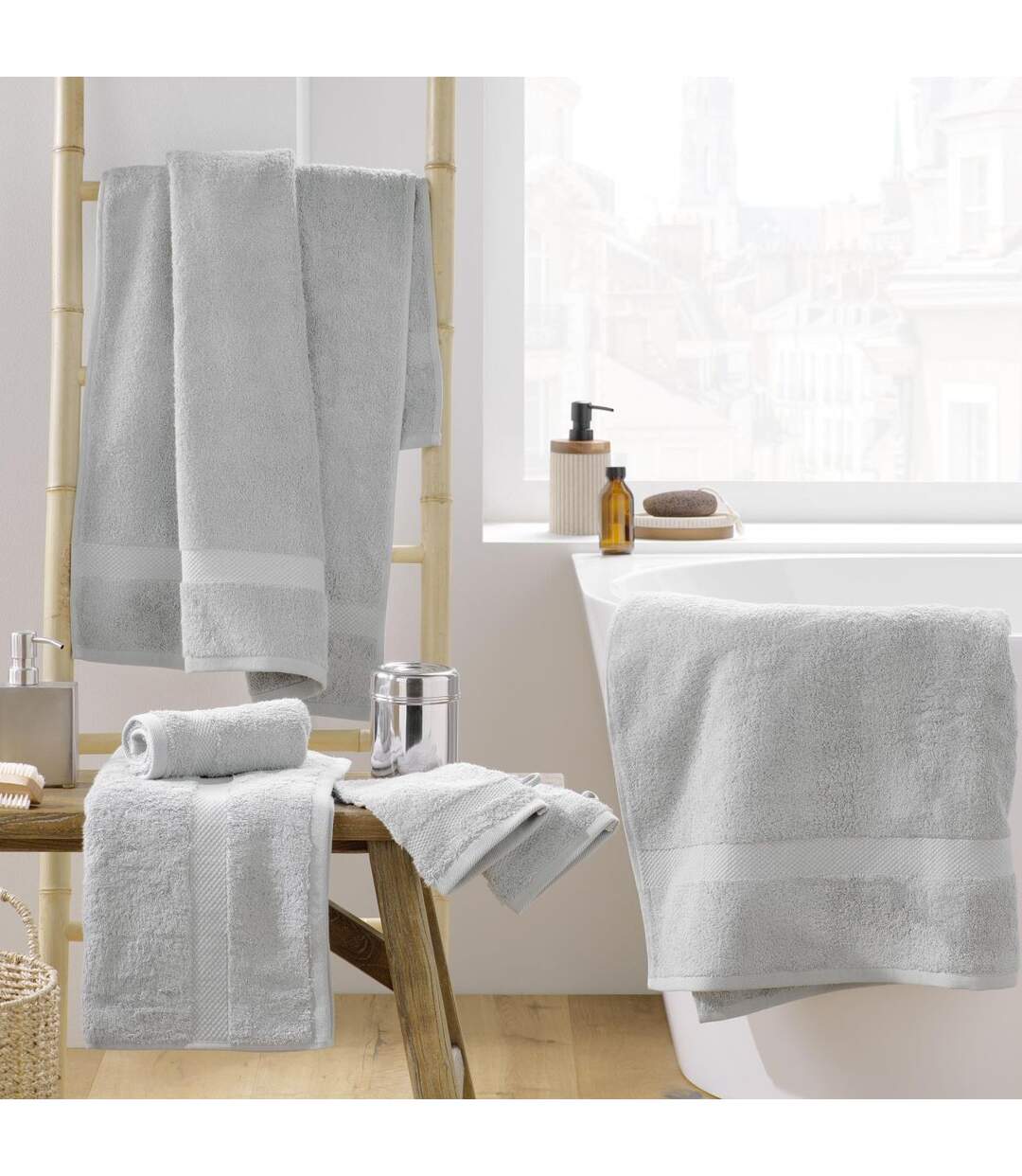 Drap de Bain Elegance 90x150cm Gris Perle-4