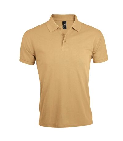 SOLs Mens Prime Pique Plain Short Sleeve Polo Shirt (Sand)