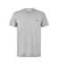 Mens Pima Logo Lightweight V Neck T-shirt Silver Grey Lacoste-1