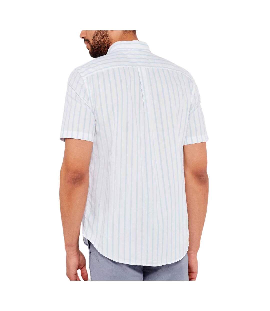 Chemise blanche/bleu homme tommy hilfiger flex - l-2