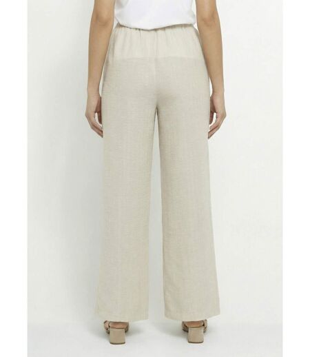 Pantalon tailleur rayé aspect irrégulier