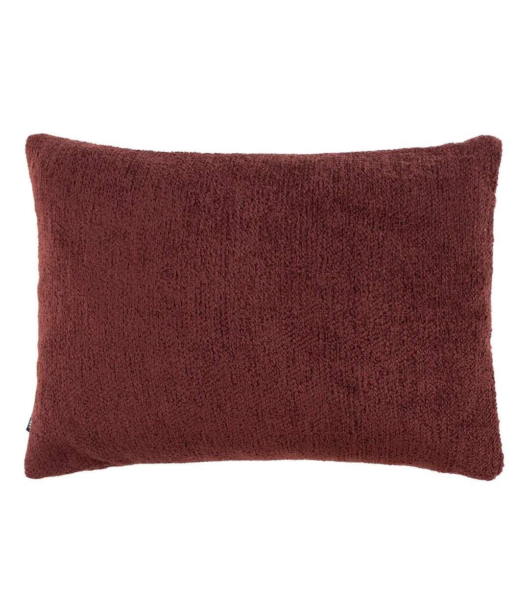 Nellim bouclé textured cushion cover 40cm x 50cm marsala red Paoletti-1