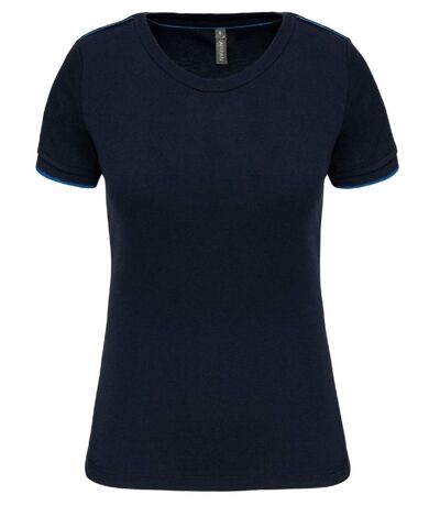 T-shirt professionnel DayToDay pour femme - WK3021 - bleu marine et bleu roi