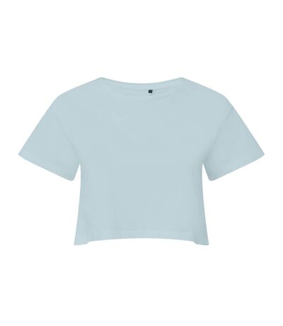 Womens/ladies crop top sky blue TriDri