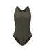 Maillot De Bain 1 Pièce Xtra Life Femme Kaki Slazenger-1