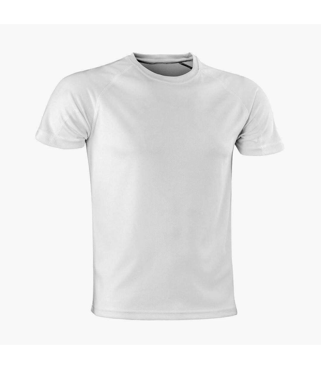 Mens impact aircool t-shirt white Spiro