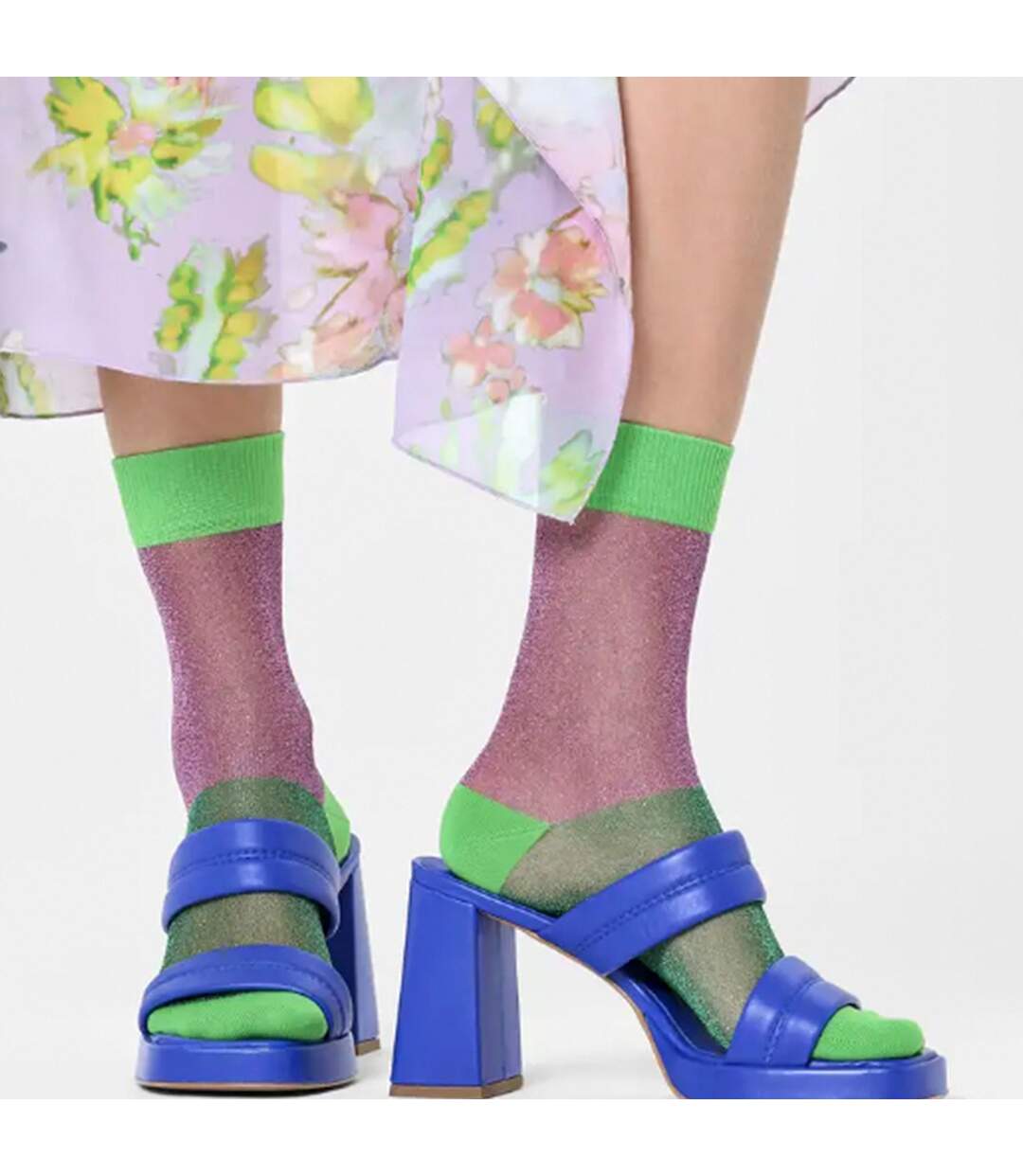 Light Colourful Thin Glittery Socks for Men and Women-3