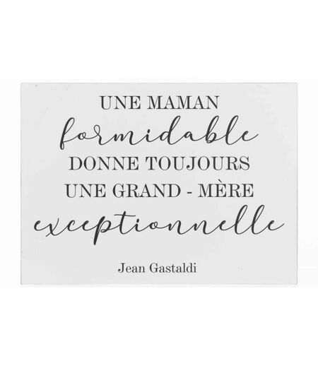 Pancarte Murale Déco Maman 61cm Blanc