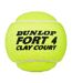 Pack Of 4  Fort Clay Court Tennis Balls  One Size Green Dunlop-2
