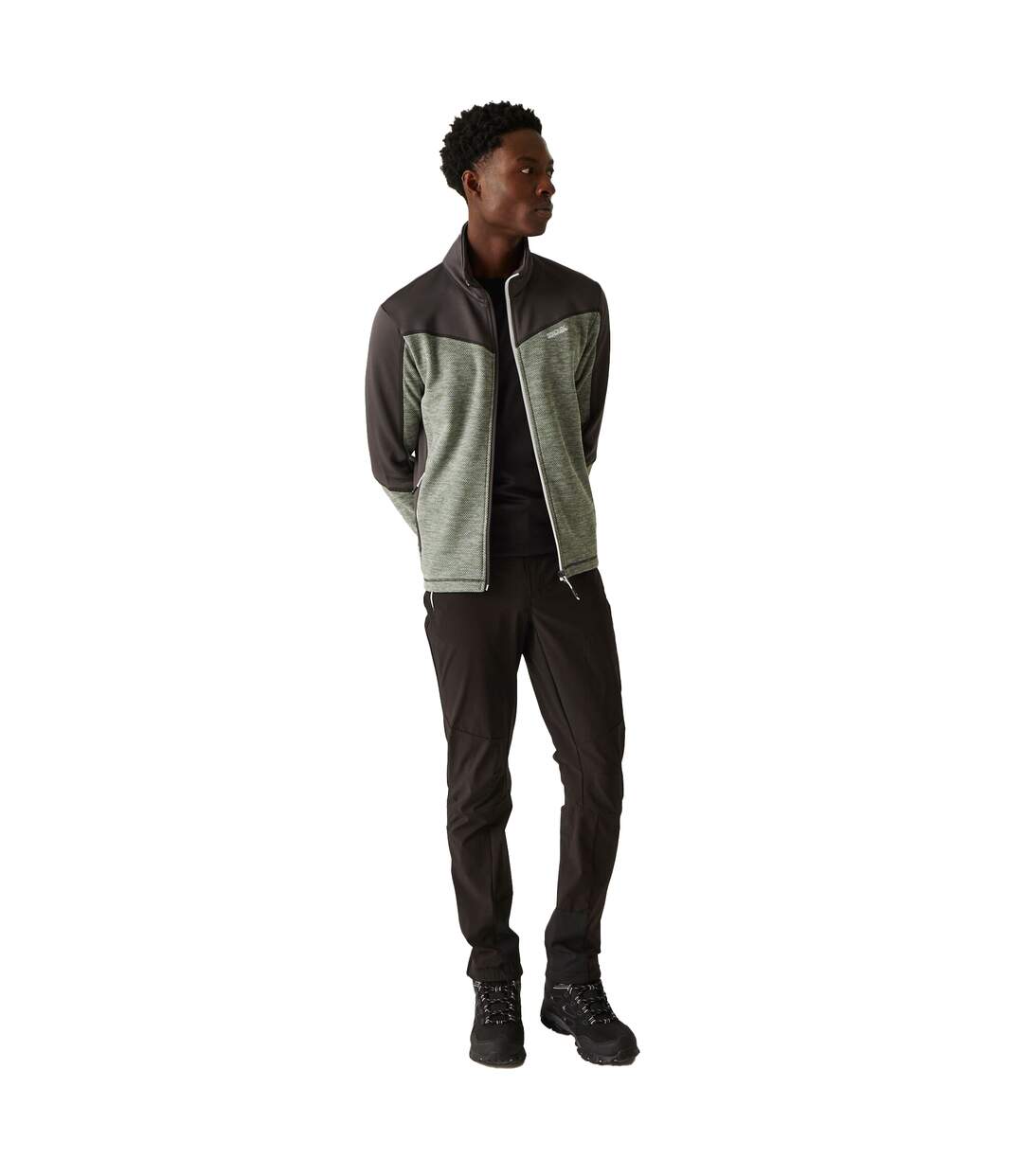 Mens Highton Iv Full Zip Fleece Jacket Agave Green Ash Regatta-1
