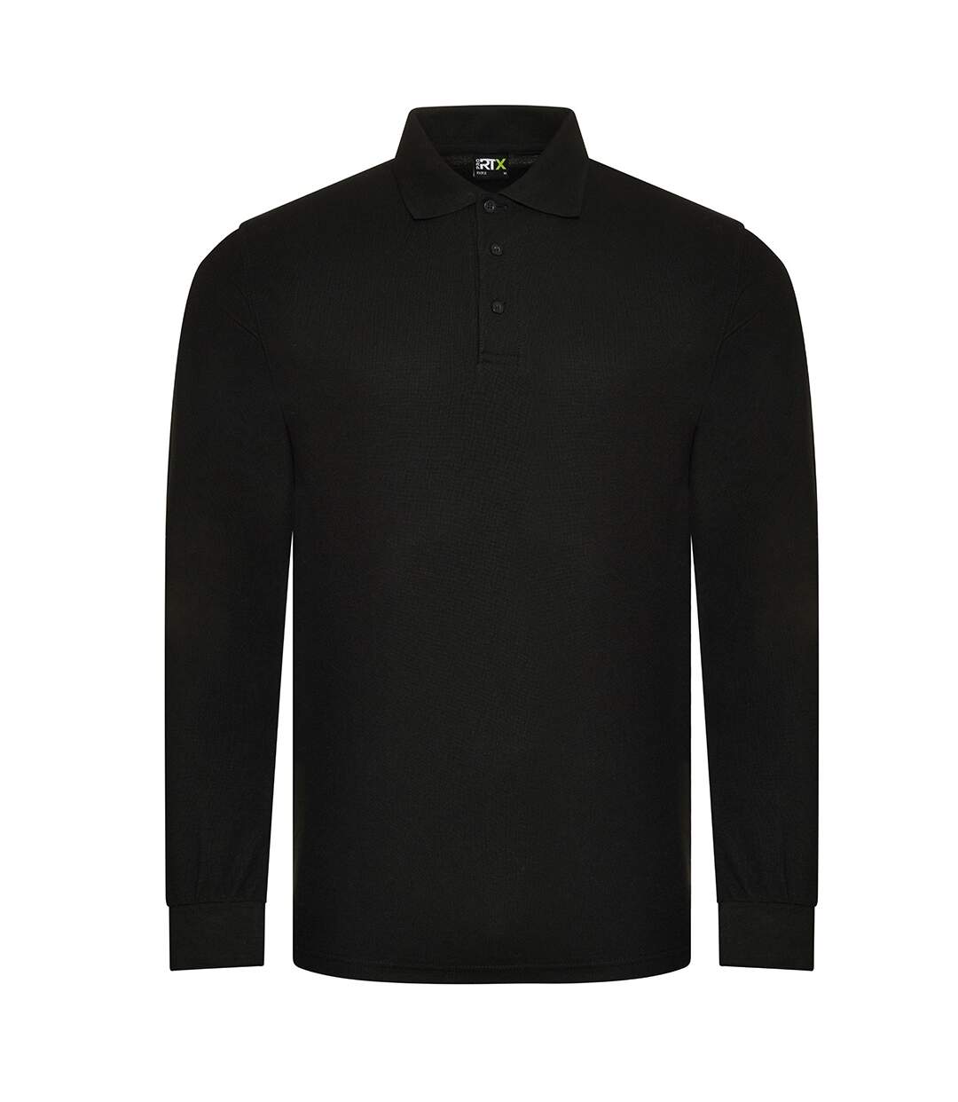 PRO RTX Mens Pro Piqué Long-Sleeved Polo Shirt (Black)