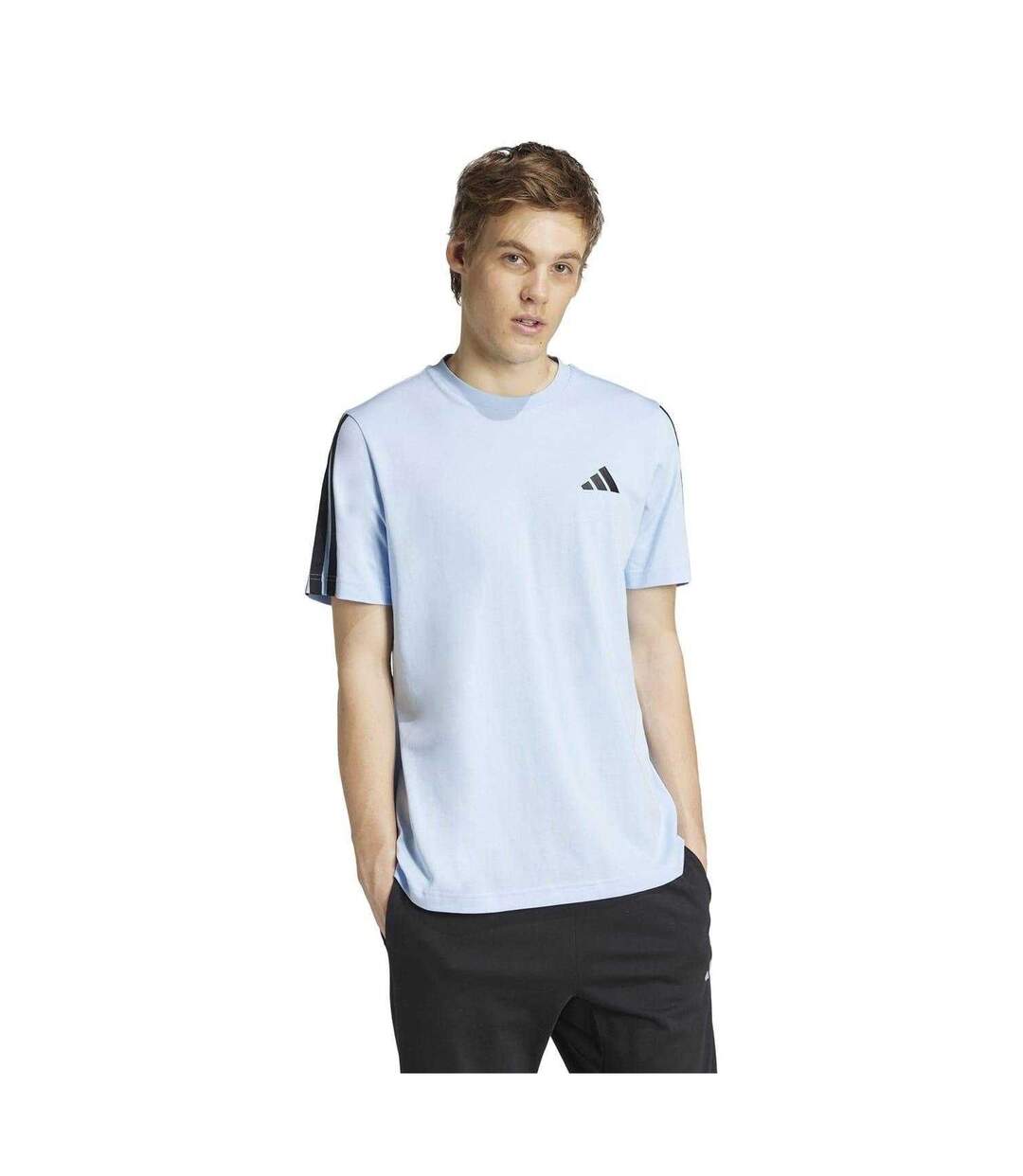 T-shirt Motif/style 3 Rayures Homme Brille Adidas-4