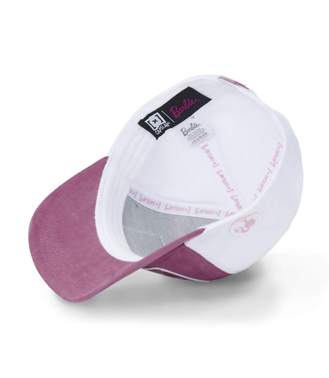 Casquette femme trucker en suedine finitions premium Barbie Capslab-5