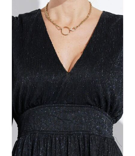 Robe longue en voile effet pailleté