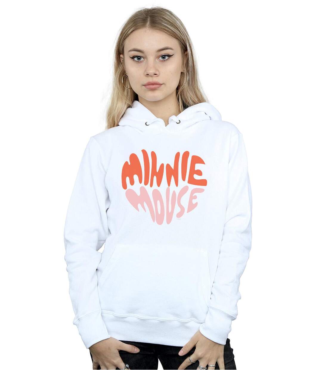 Disney Womens/Ladies Minnie Mouse Heart Shaped Hoodie (sweat à capuche en forme de cœur) (Blanc) - UTBI11181-2