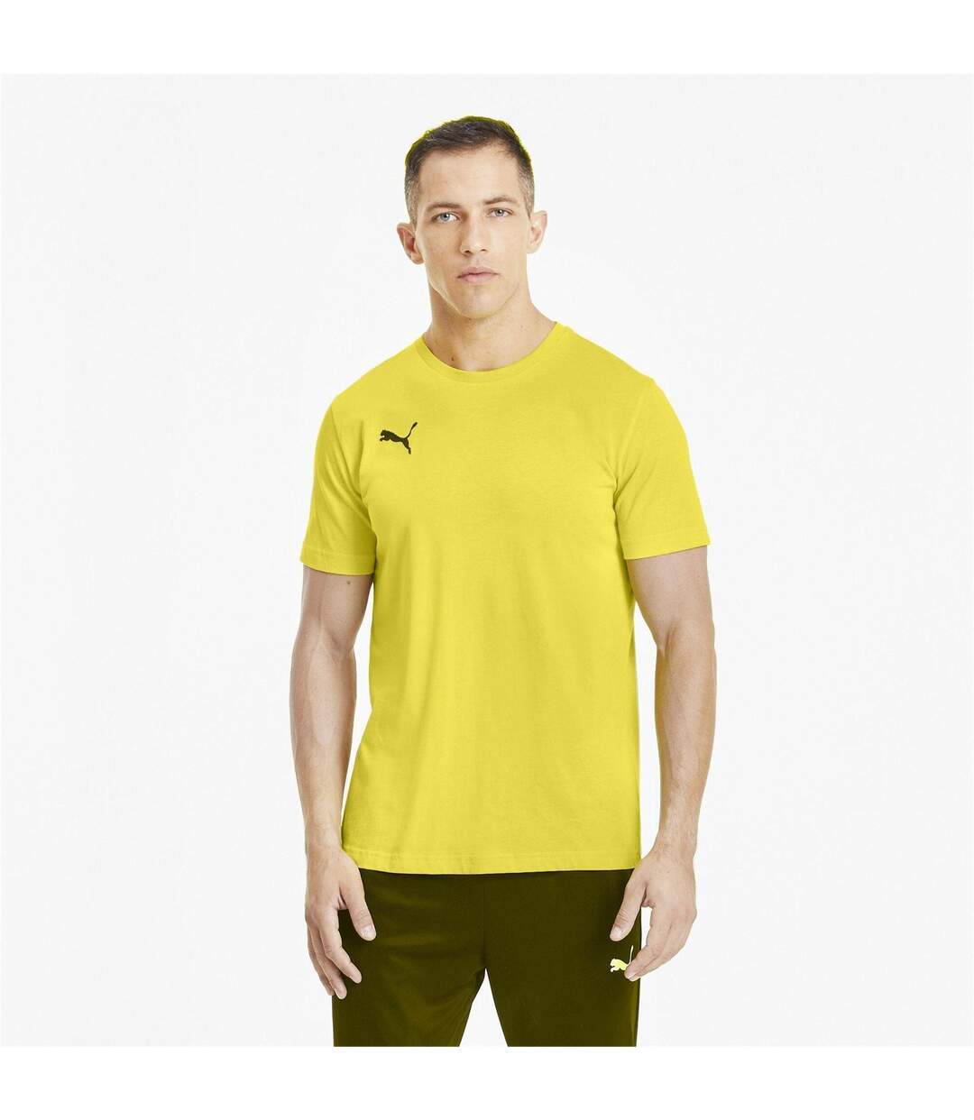 Mens Teamgoal 23 Casuals T-shirt Cyber Yellow Puma-3