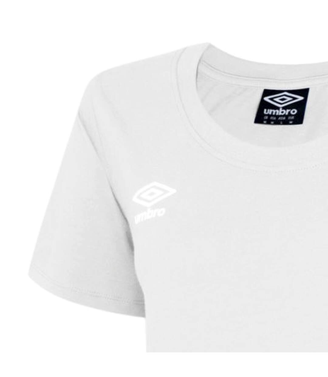 Womens/ladies club leisure t-shirt white/black Umbro-3