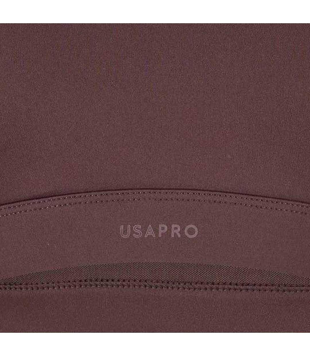 Womens/ladies Core Racerback Sports Bra Espresso USA Pro-3