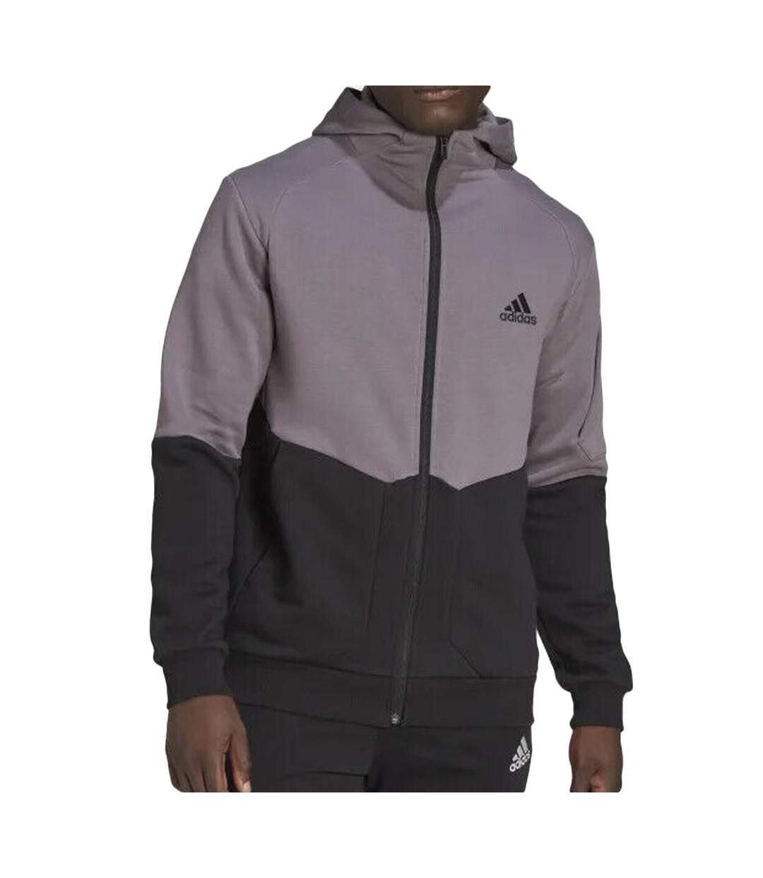 Sweat à Capuche Mauve/Noir Homme Adidas HL6910 - S-1