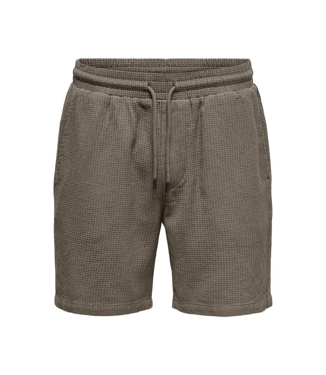 Short marron homme only & sons bertil-1