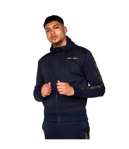 Mens Daprela Full Zip Hoodie Sky Captain Born Rich