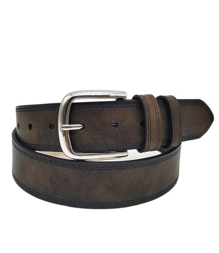 Ceinture Synthétique Marron Classique pour Homme - 100% PVC