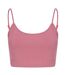 Skinni Fit Womens/Ladies Fashion Sustainable Adjustable Strap Crop Top (Dusky Pink) - UTRW8574