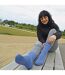 4 Pack Ladies Luxury Bamboo Crew Dress Socks-5