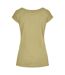 Build Your Brand Womens/Ladies Wide Neck T-Shirt (Sand)