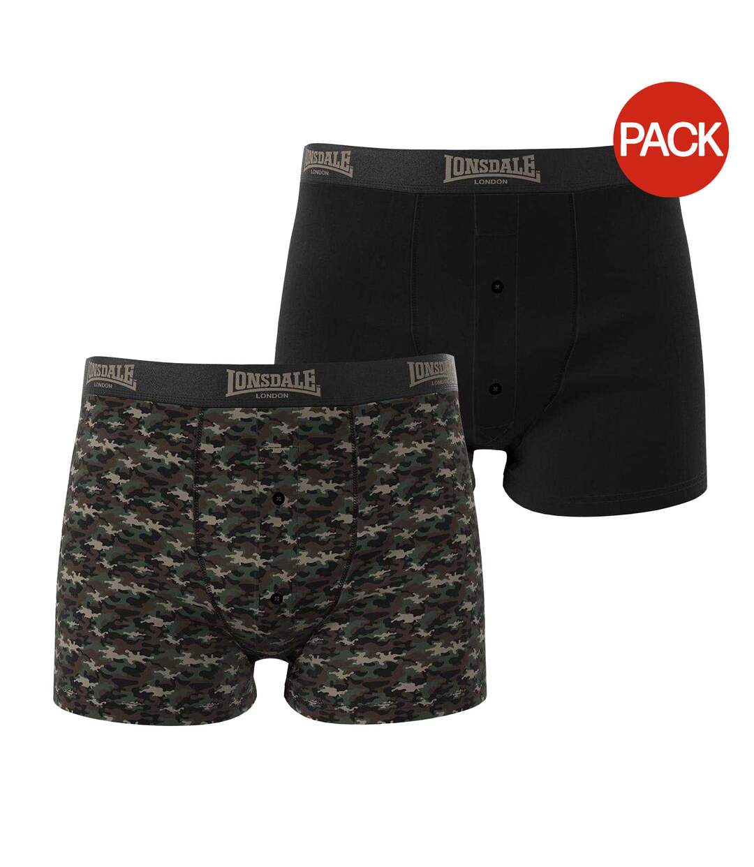Boxers Homme Kaki Vert Kaki Lonsdale-1