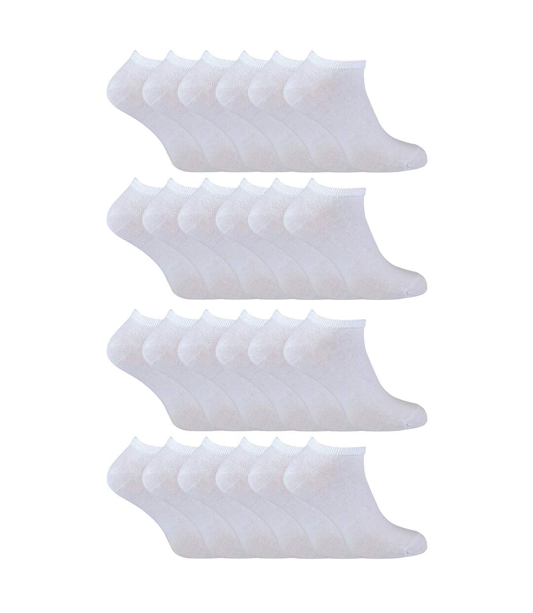 Lot de 24 paires de chaussettes d'entraînement unisexes en coton-1